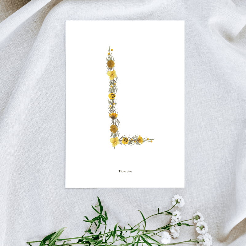 Affiche A5 herbier lettre jaune