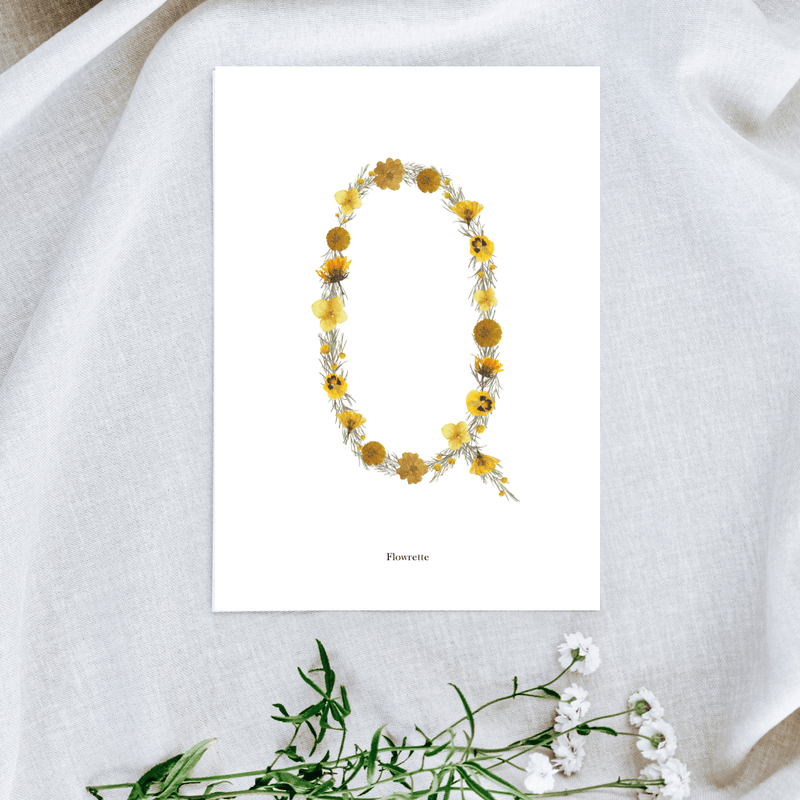 Affiche A5 herbier lettre jaune
