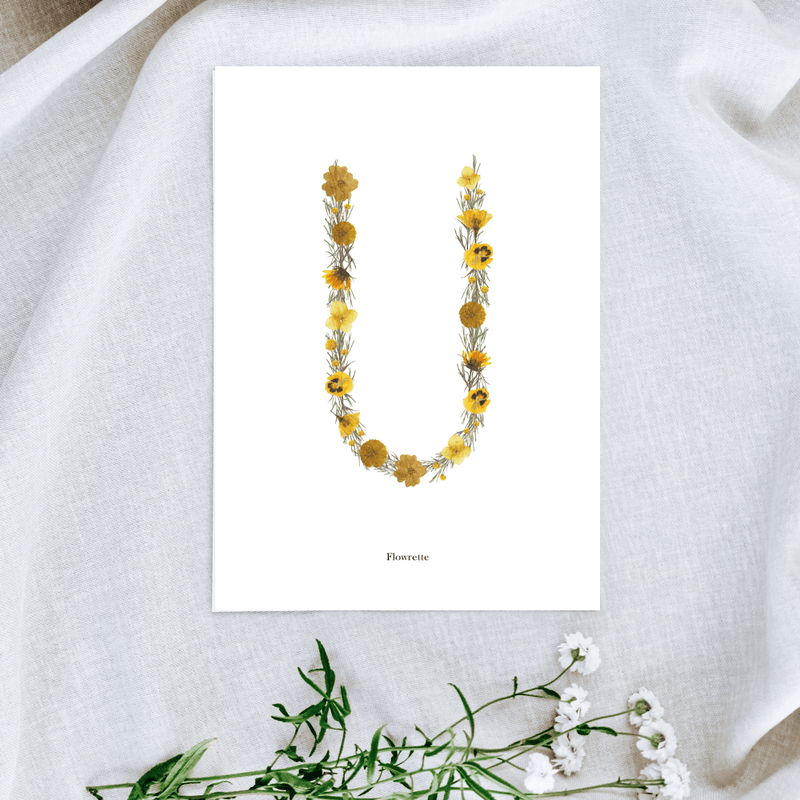 Affiche A5 herbier lettre jaune