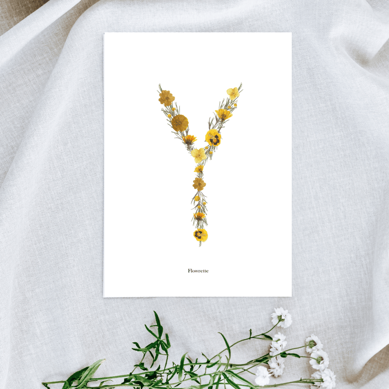 Affiche A5 herbier lettre jaune