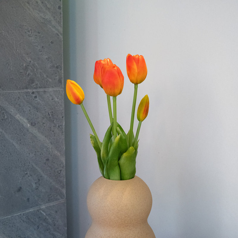 Stivale di tulipano artificiale arancione