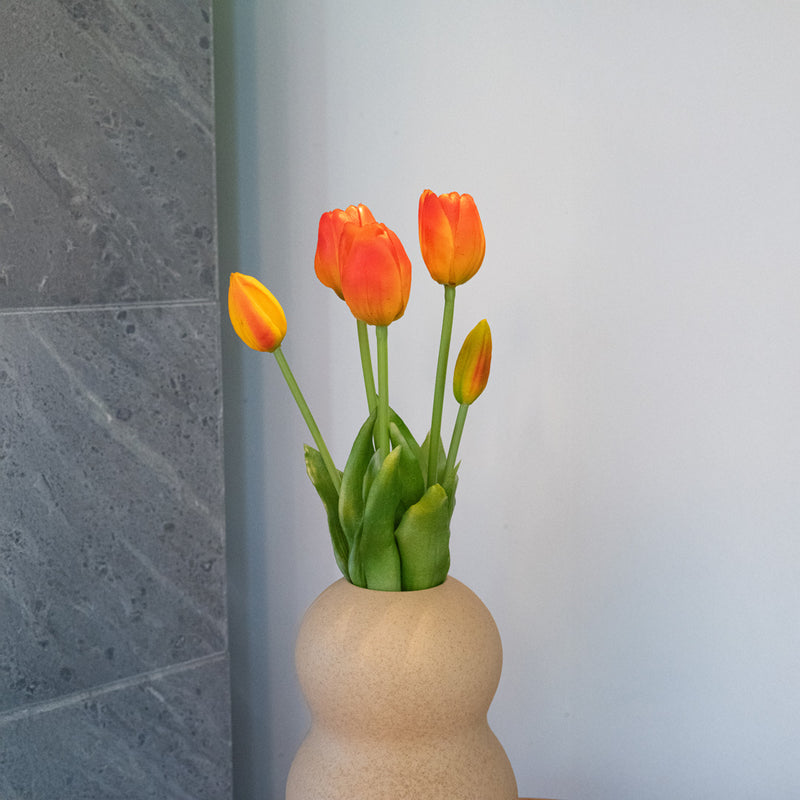 Stivale di tulipano artificiale arancione