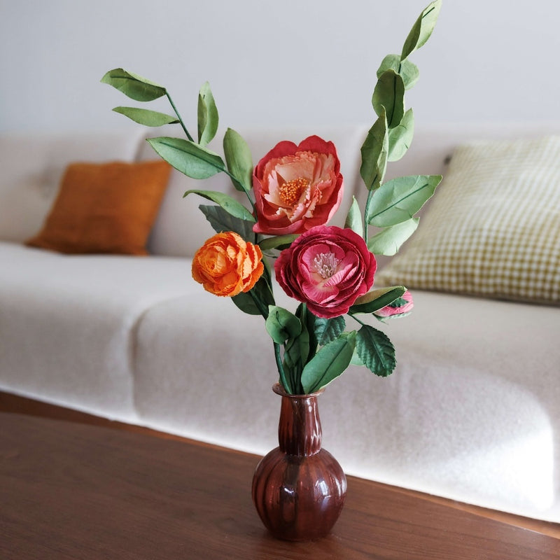Bouquet fleurs en papier Kandinsky