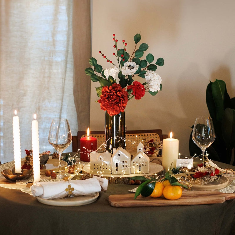 Bouquet fleurs en papier de Noël Eve