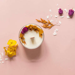 Kit fai -da -te Fleurie Candie Orange Glass Pot