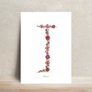 Affiche A4 herbier lettre rose