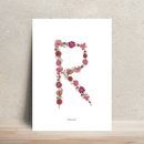 Affiche A4 herbier lettre rose