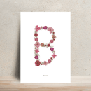 Affiche A4 herbier lettre rose