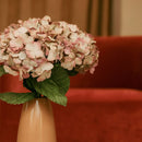 Hortensia en papier vieux rose