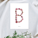Affiche A5 herbier lettre rose