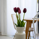 Tulipes violettes artificielles, fleurs déco, bouquet synthétique, fausses fleurs réalistes, déco intérieure