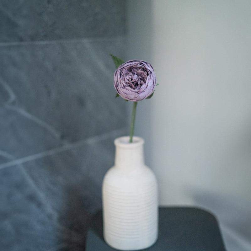 Bottone peonia di carta viola