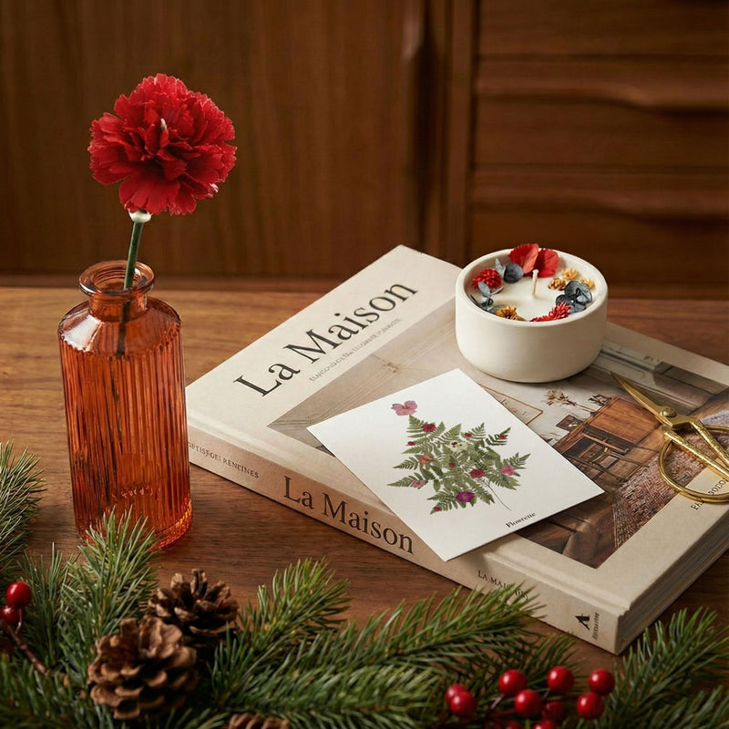 Scatola natalizia fiorita