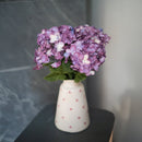 Ortensia in carta marmorizzata viola