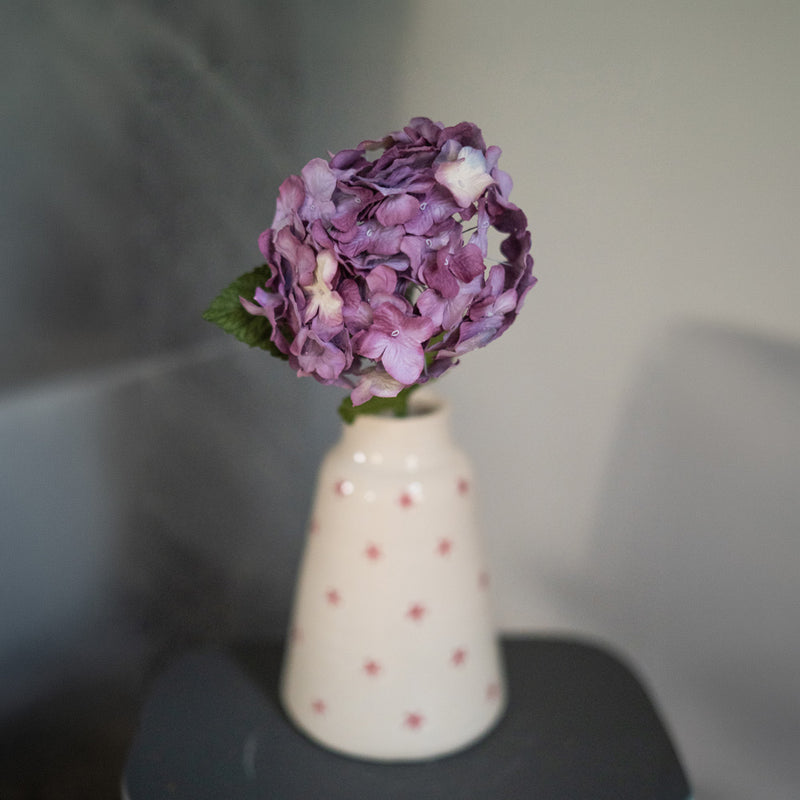 Ortensia in carta marmorizzata viola