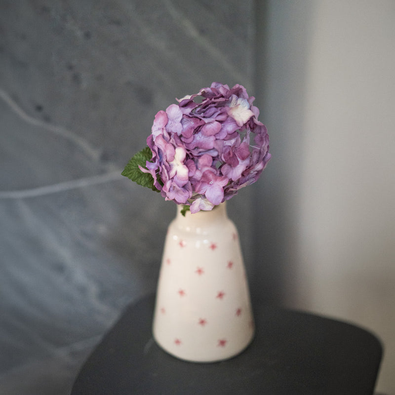 Ortensia in carta marmorizzata viola