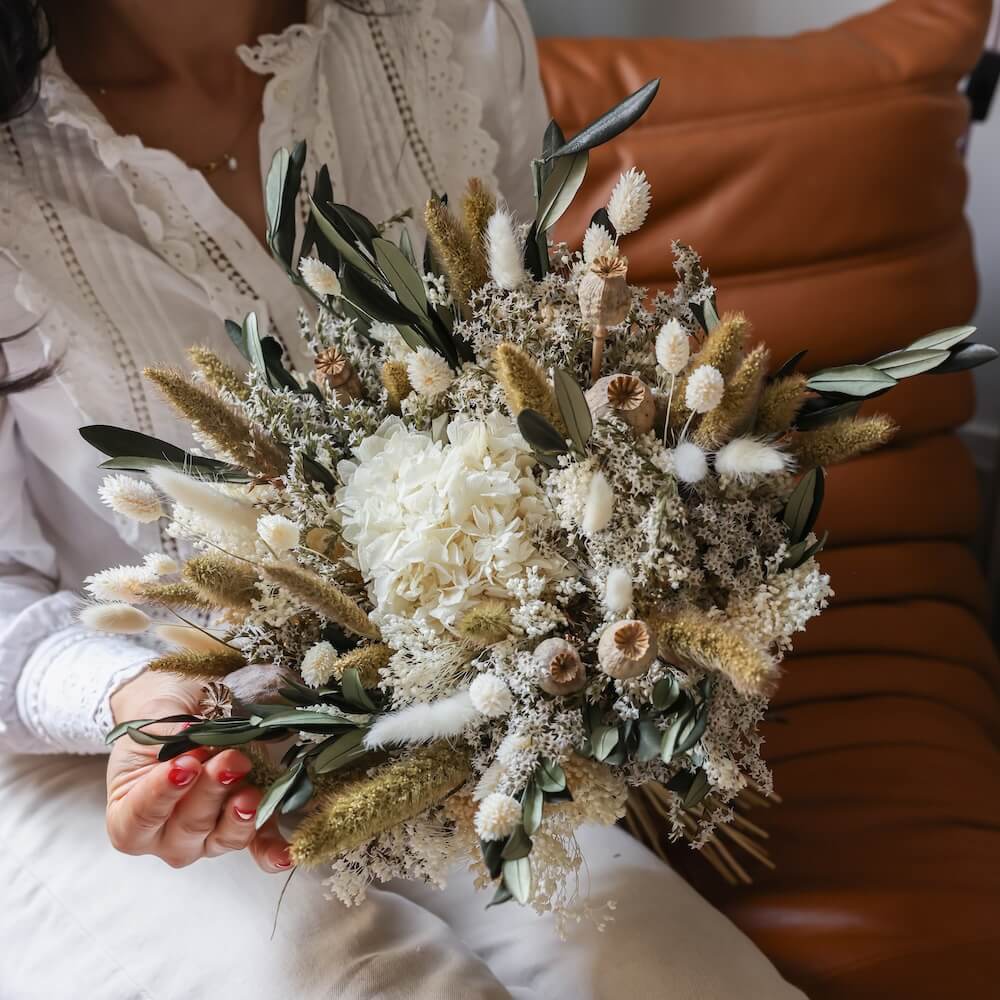 Bouquet fleurs séchées et stabilisées Odin