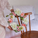 couronne-fleurs-papier-flowrette-rose-verte-blanche