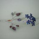 Fleur en laiton Kalika bleue