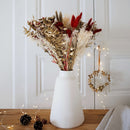 Bouquet fleurs séchées et stabilisées d'hiver rouge