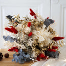 Bouquet fleurs séchées et stabilisées de Noël vert