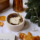 Bougie fleurie Noël