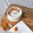 bougie-fleurie-flowrette-artisanale-orange