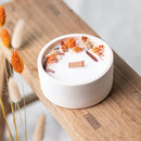 bougie-fleurie-flowrette-artisanale-orange