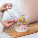 cloche-fleurs-sechees-rose-jaune-flowrette